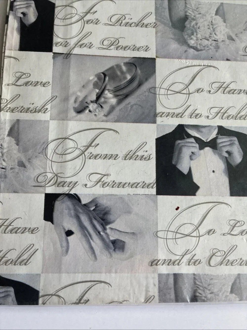 Vintage Wedding Anniversary Gift Wrapping Paper 2 Sheets Heavy Weight